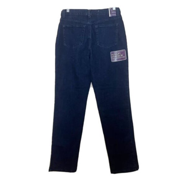 Gloria Vanderbilt Amanda Heritage Fit Jeans Stretch Denim Dark Wash Size 6 NWT - Picture 2 of 6